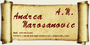 Andrea Marošanović vizit kartica